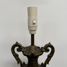 Elegant Gilt Metal & Marble Vintage Table Lamp