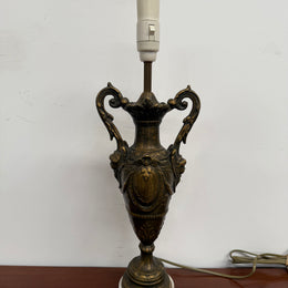 Elegant Gilt Metal & Marble Vintage Table Lamp