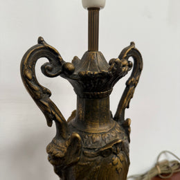 Elegant Gilt Metal & Marble Vintage Table Lamp