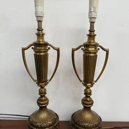 Quality Pair of Vintage Regency Style Table Lamps