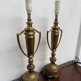 Quality Pair of Vintage Regency Style Table Lamps