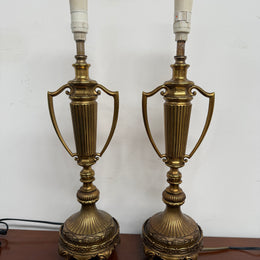 Quality Pair of Vintage Regency Style Table Lamps