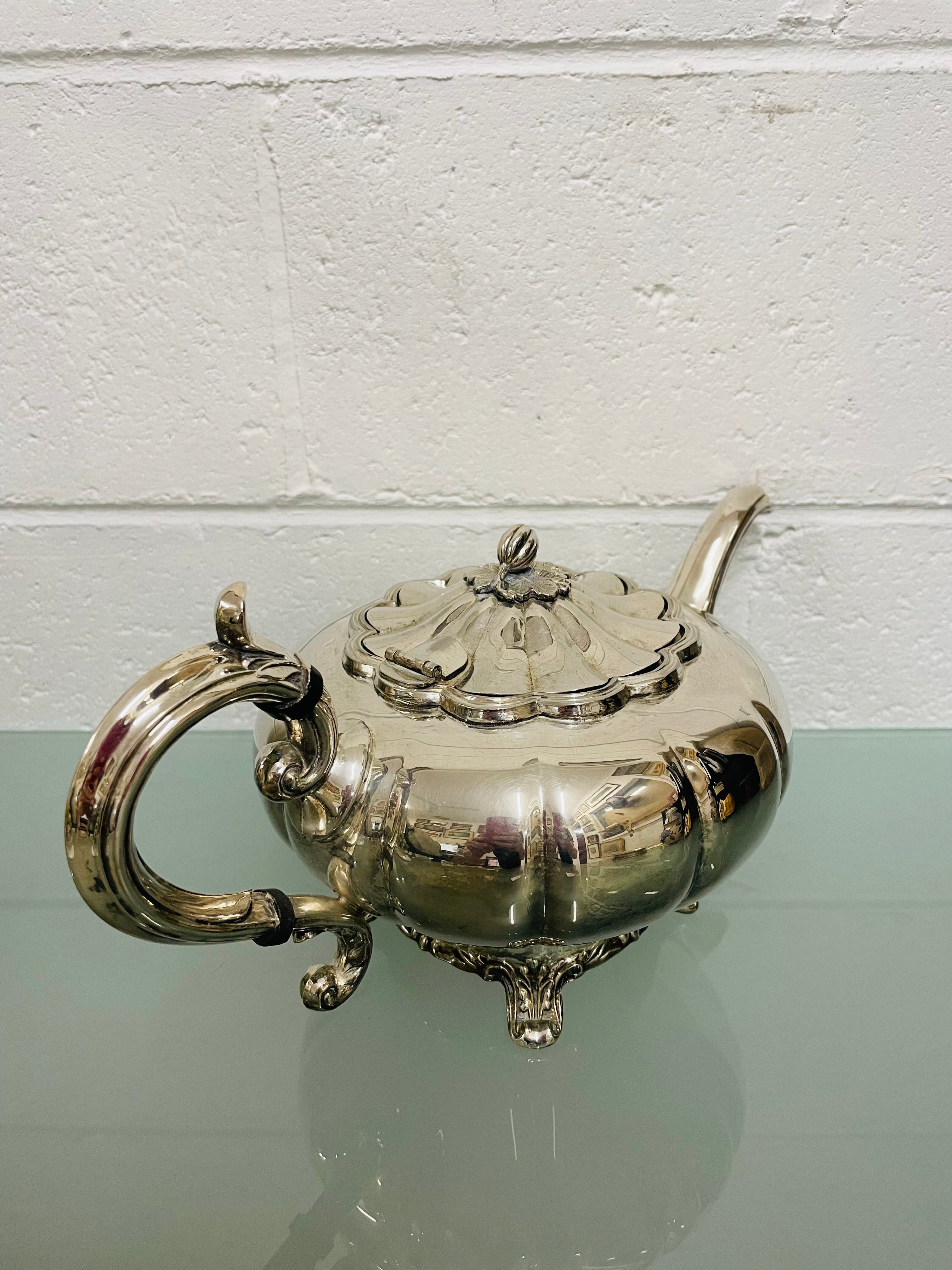 Vintage Heavy Silver Plated Teapot