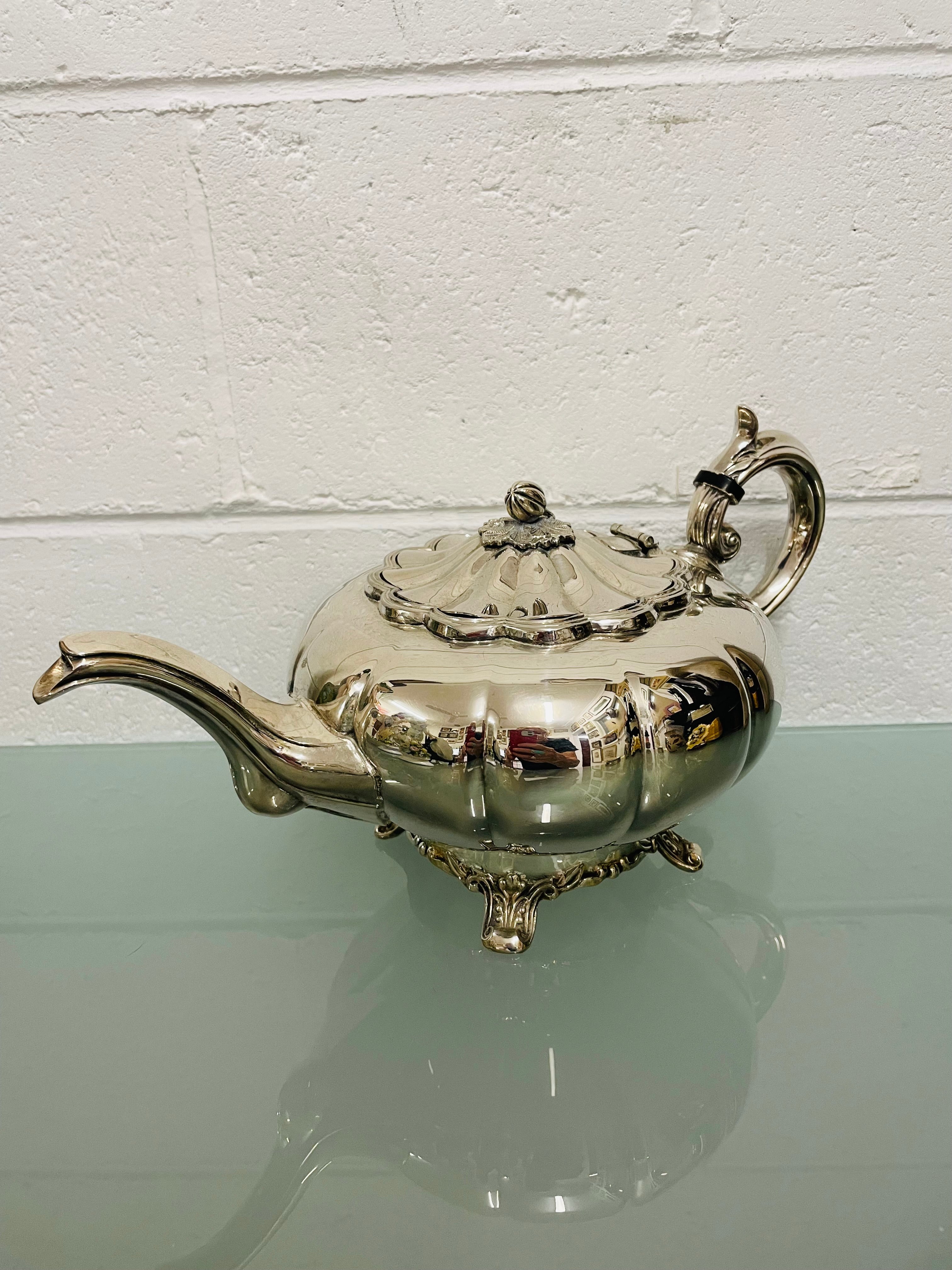 Vintage Heavy Silver Plated Teapot