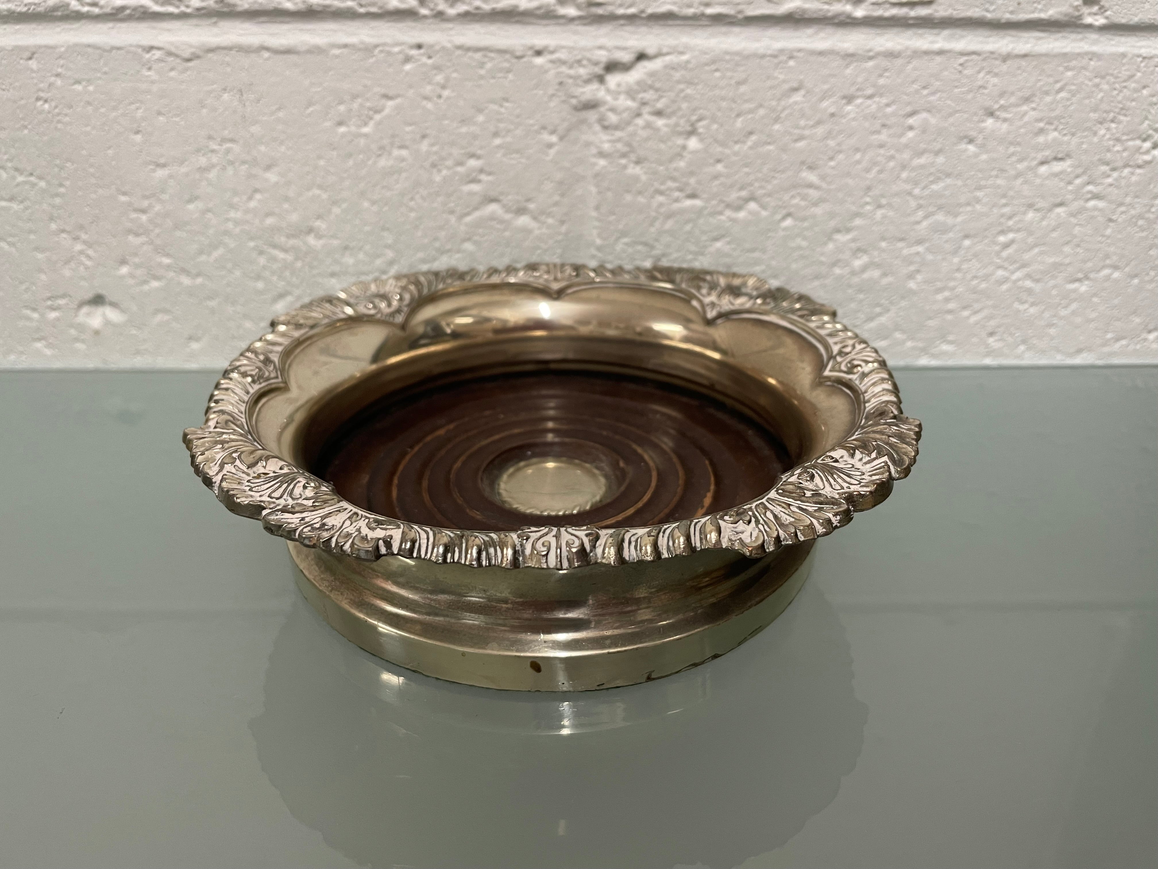 Old Sheffield Plate Bottle Coaster | Antique & Vintage | Moonee Ponds Antiques | Australia Wide Delivery