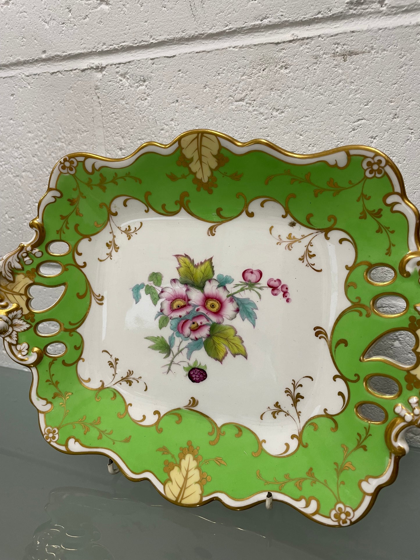 Superb Quality Hand-Painted Ridgway Porcelain Dish