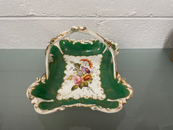 Elegant Hand Painted Minton Floral Basket Bowl | Antique & Vintage | Moonee Ponds Antiques | Australia Wide Delivery