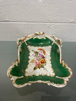Elegant Hand Painted Minton Floral Basket Bowl | Antique & Vintage | Moonee Ponds Antiques | Australia Wide Delivery
