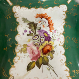 Elegant Hand Painted Minton Floral Basket Bowl