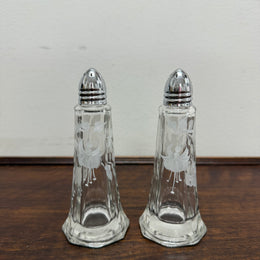 Pair of Vintage Glass Salt & Pepper Shakers
