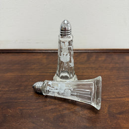 Pair of Vintage Glass Salt & Pepper Shakers