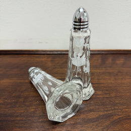 Pair of Vintage Glass Salt & Pepper Shakers