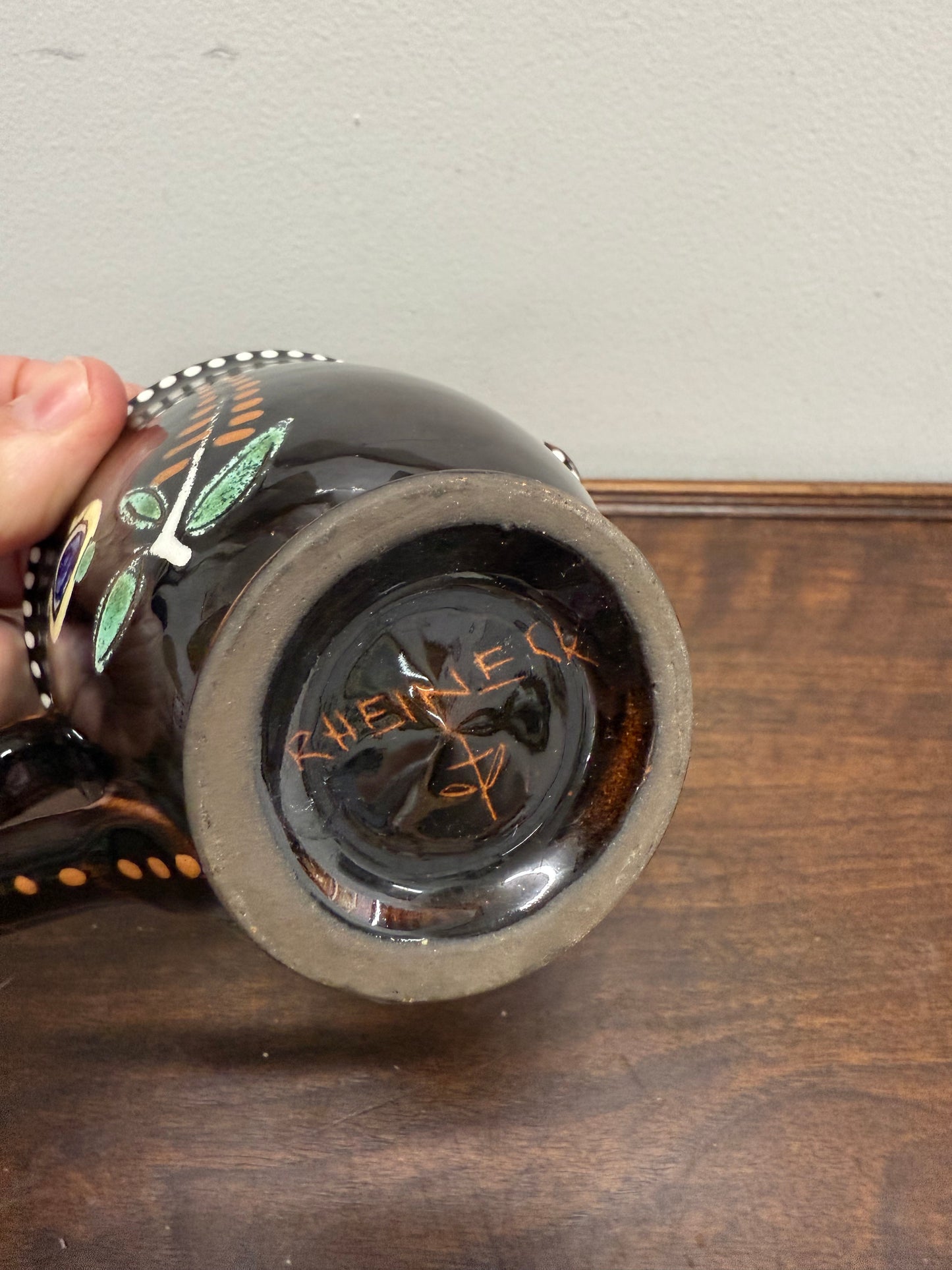 Vintage Rheinfall Pottery German Jug