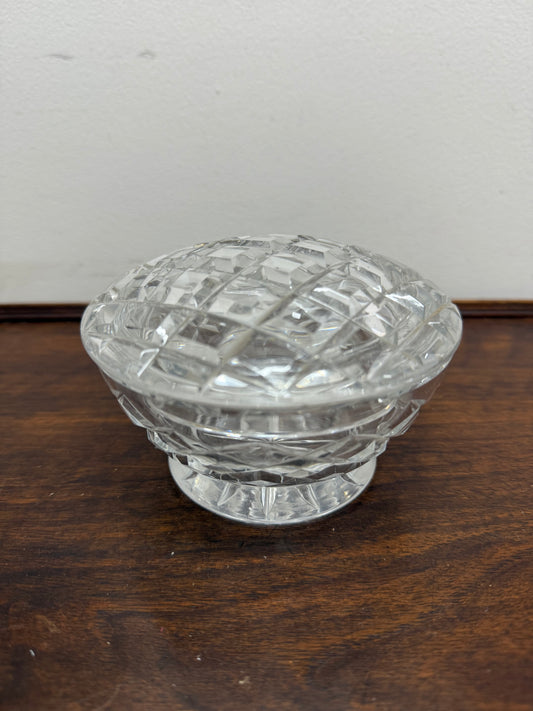 Vintage Crystal Powder Bowl & Lid