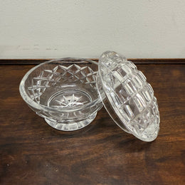 Vintage Crystal Powder Bowl & Lid