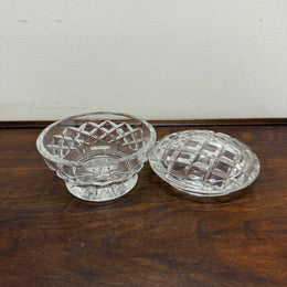 Vintage Crystal Powder Bowl & Lid