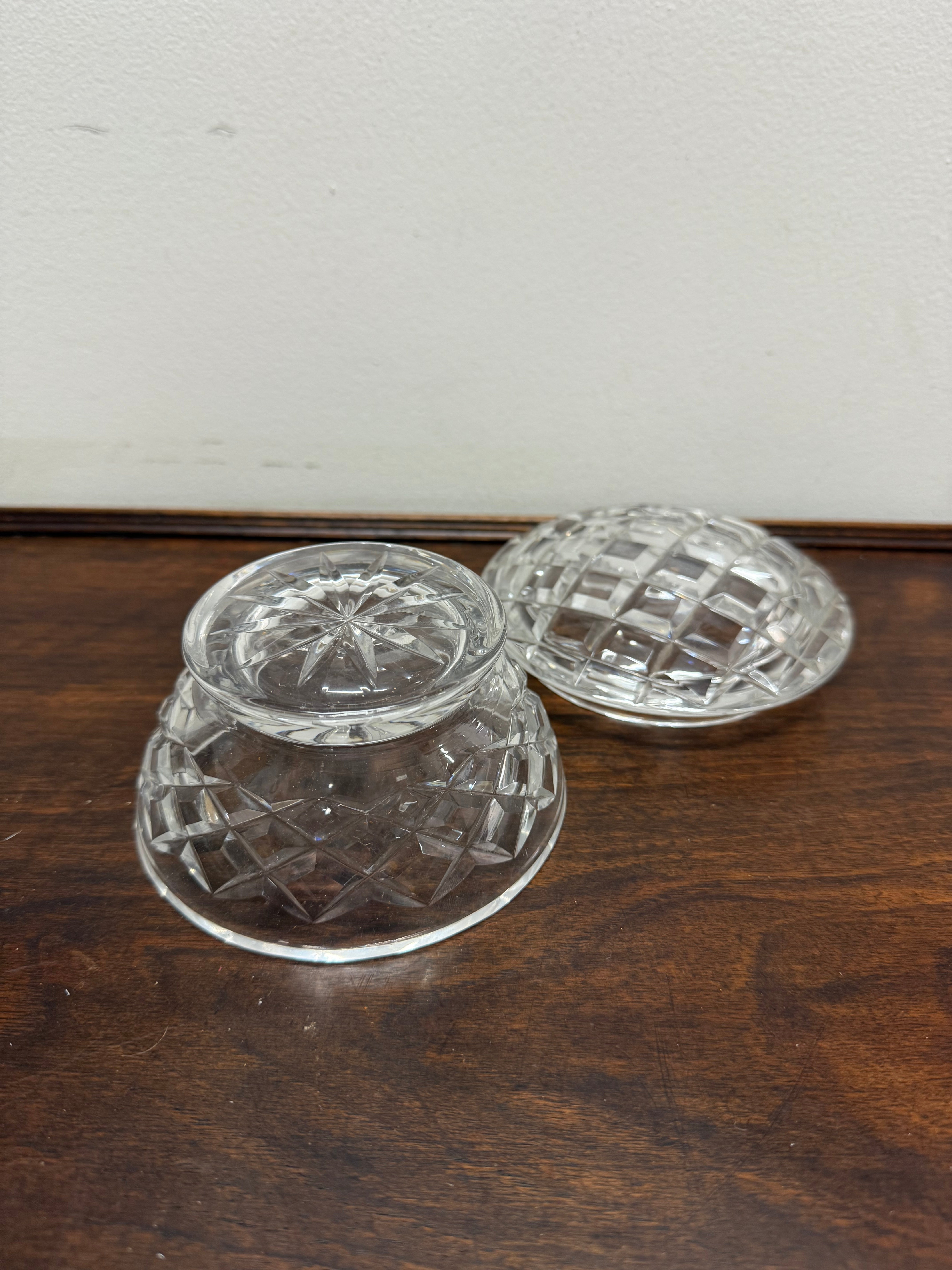 Vintage Crystal Powder Bowl & Lid | Antique & Vintage | Moonee Ponds Antiques | Australia Wide