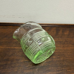 Vintage Depression Glass Green Jug