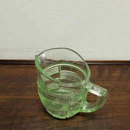 Vintage Depression Glass Green Jug