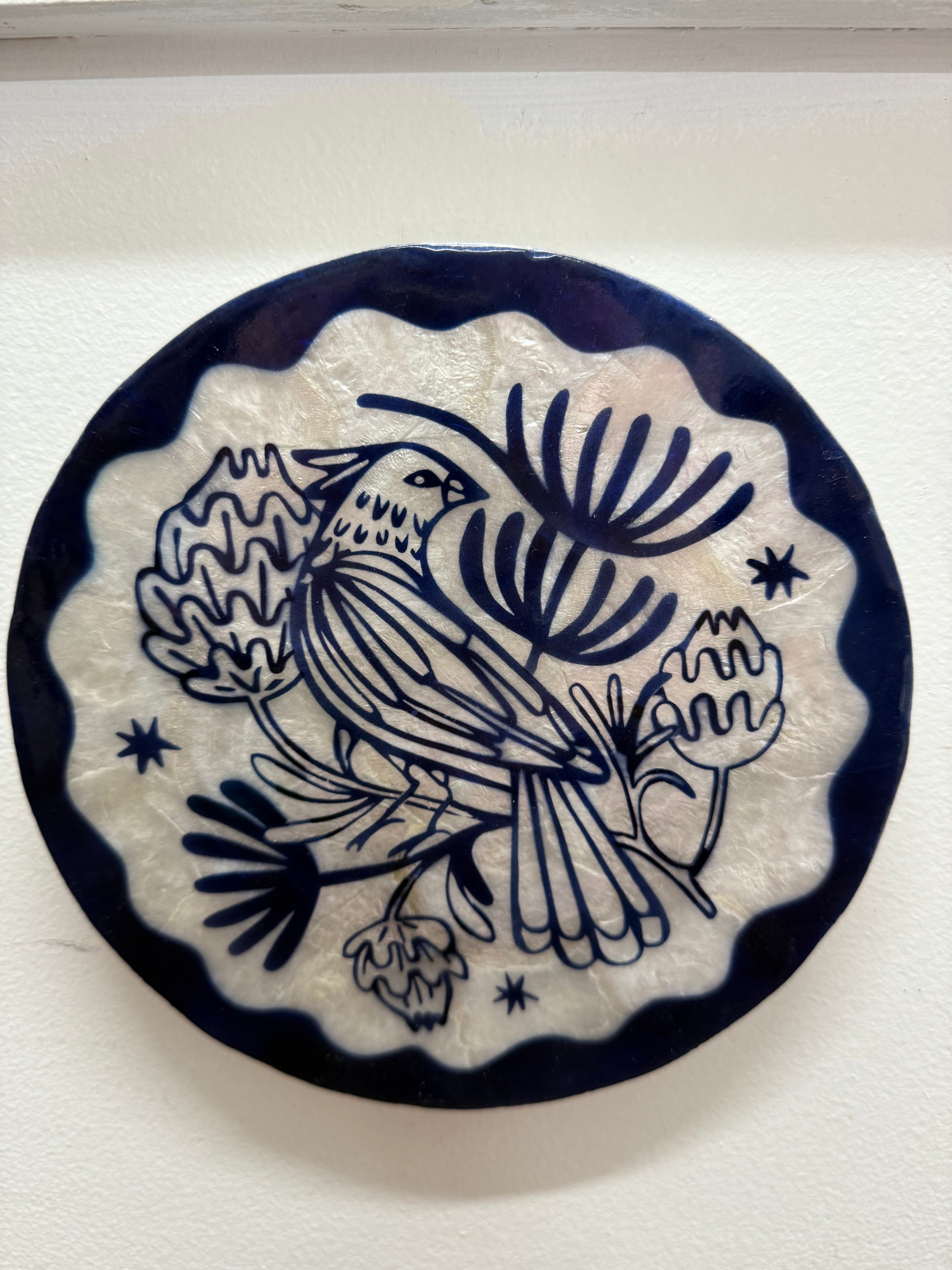 Hand Painted Del Sol Bird Plaque | Antique & Vintage | Moonee Ponds Antiques | Australia Wide Delivery