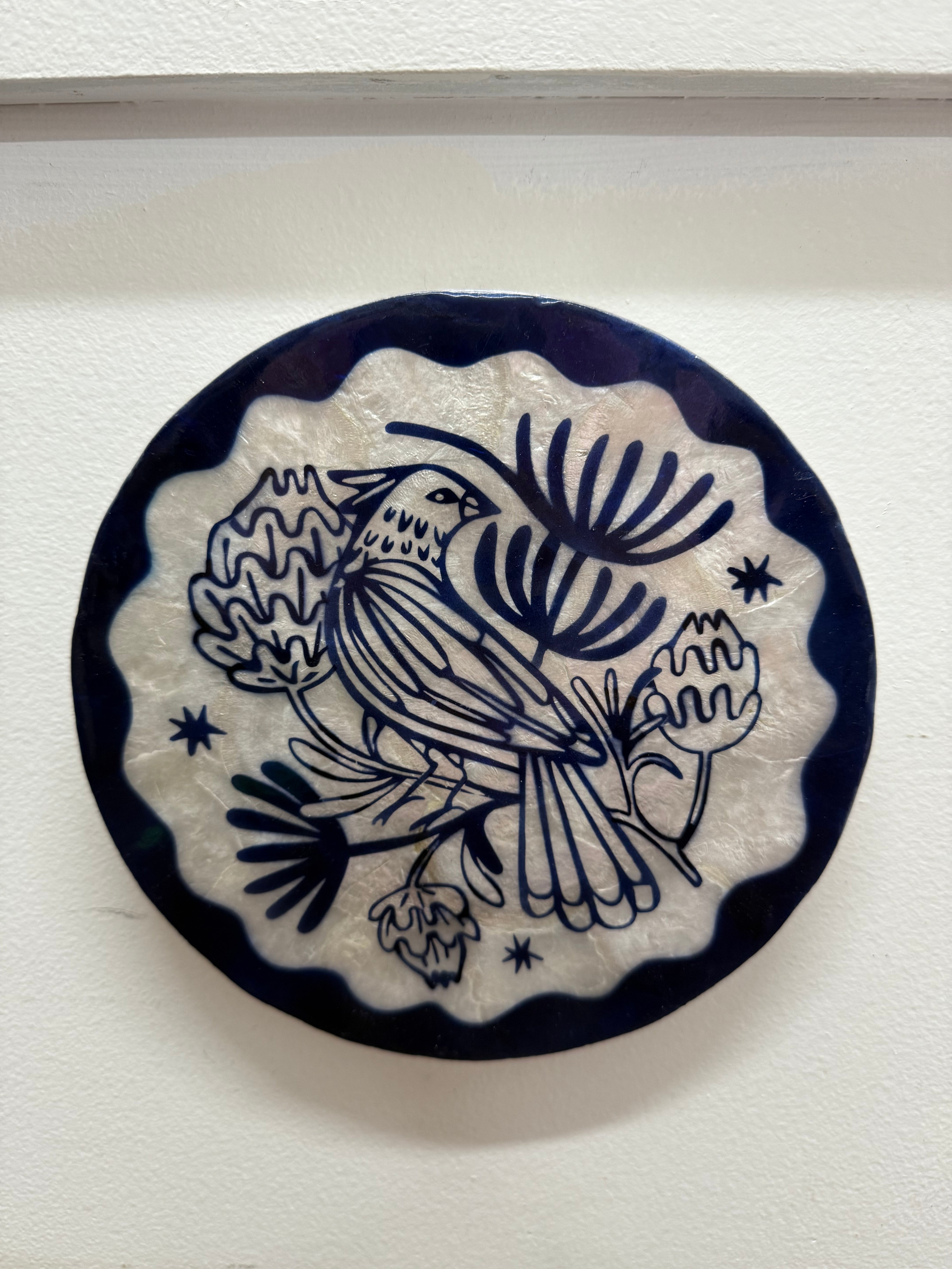 Hand Painted Del Sol Bird Plaque | Antique & Vintage | Moonee Ponds Antiques | Australia Wide Delivery