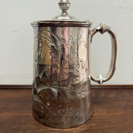 Antique Lidded Silver Plated Jug