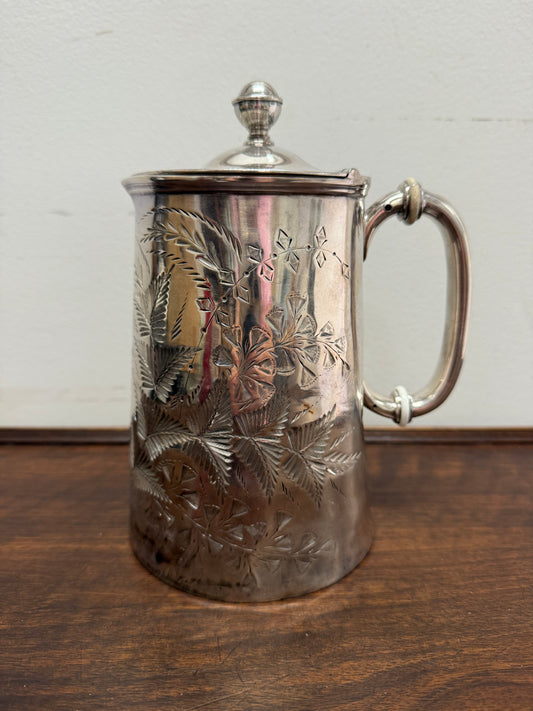 Antique Lidded Silver Plated Jug