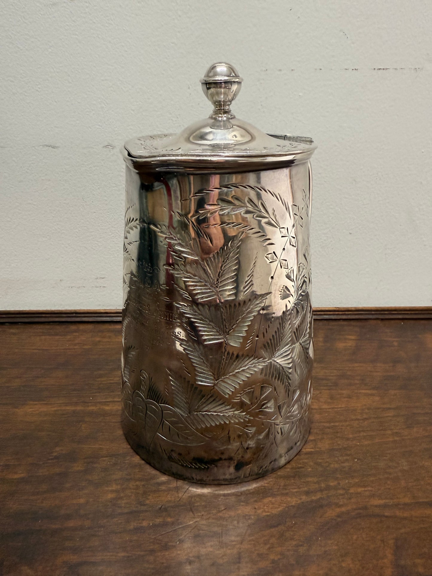 Antique Lidded Silver Plated Jug