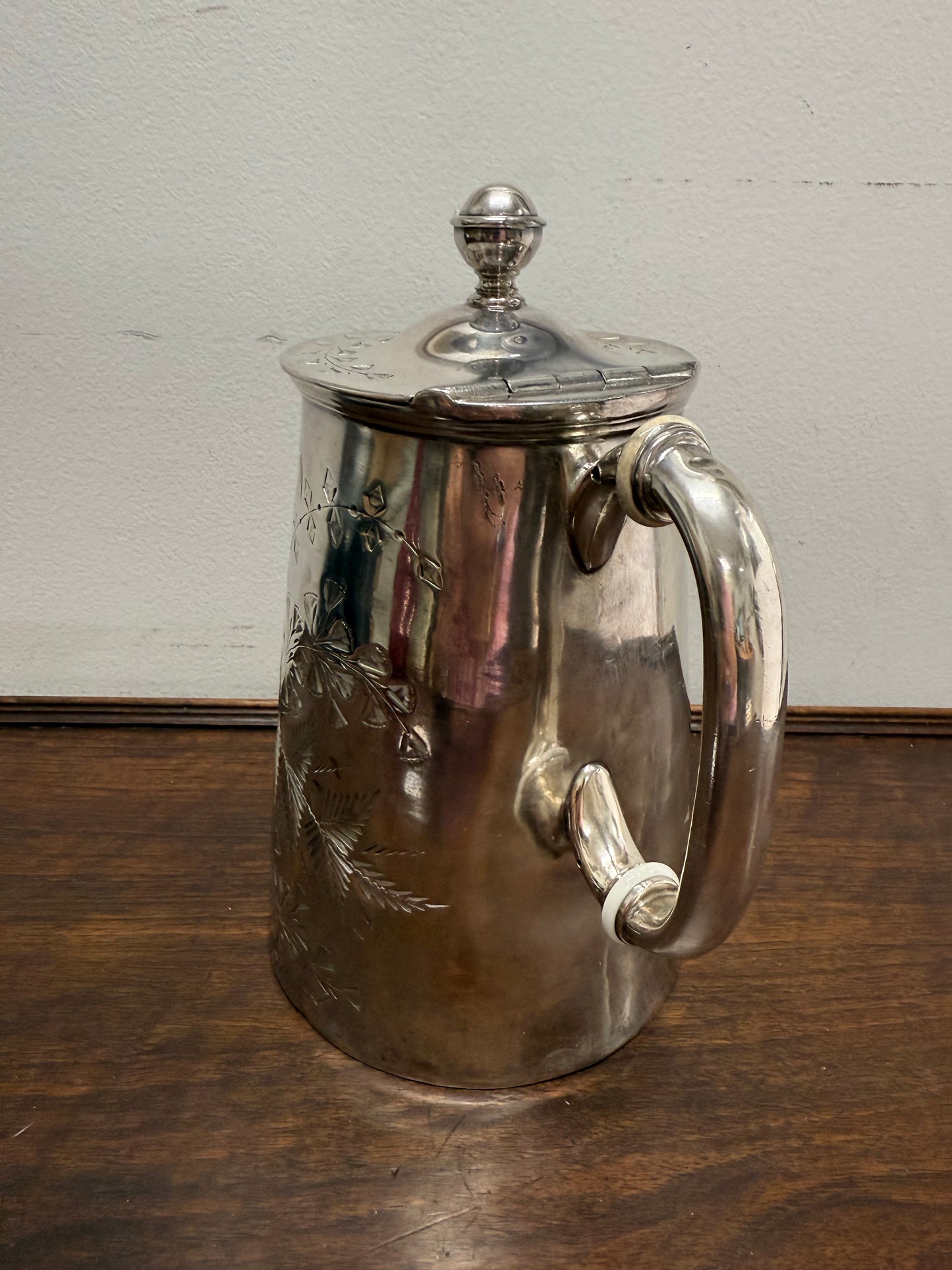 Antique Lidded Silver Plated Jug
