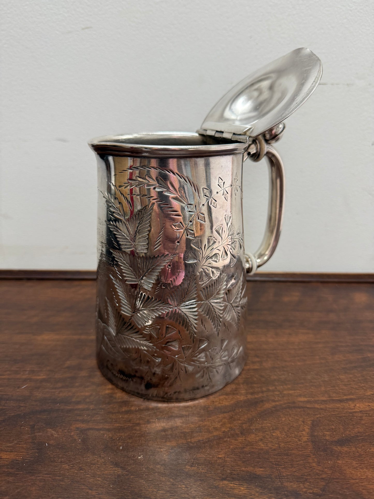 Antique Lidded Silver Plated Jug