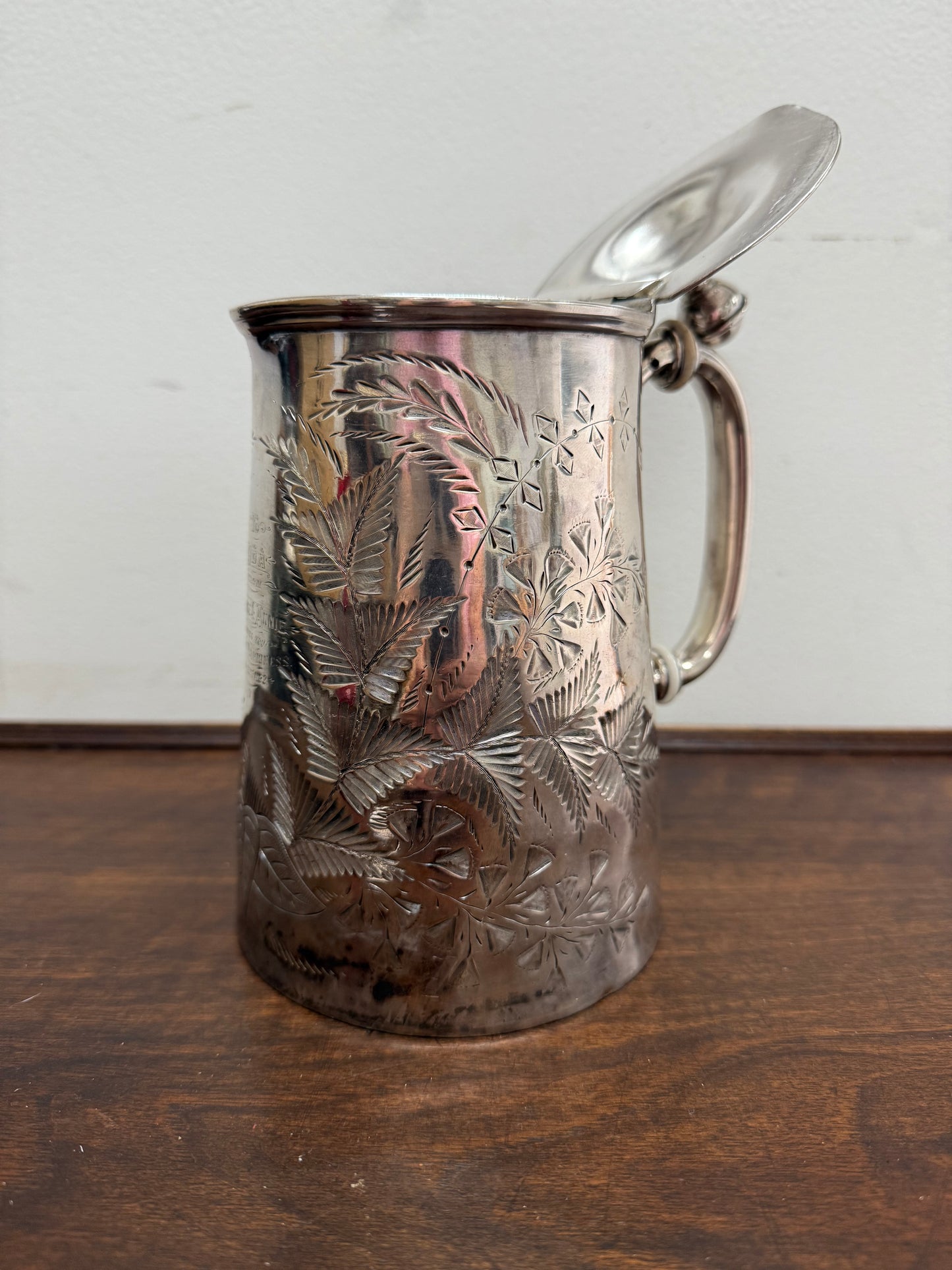 Antique Lidded Silver Plated Jug