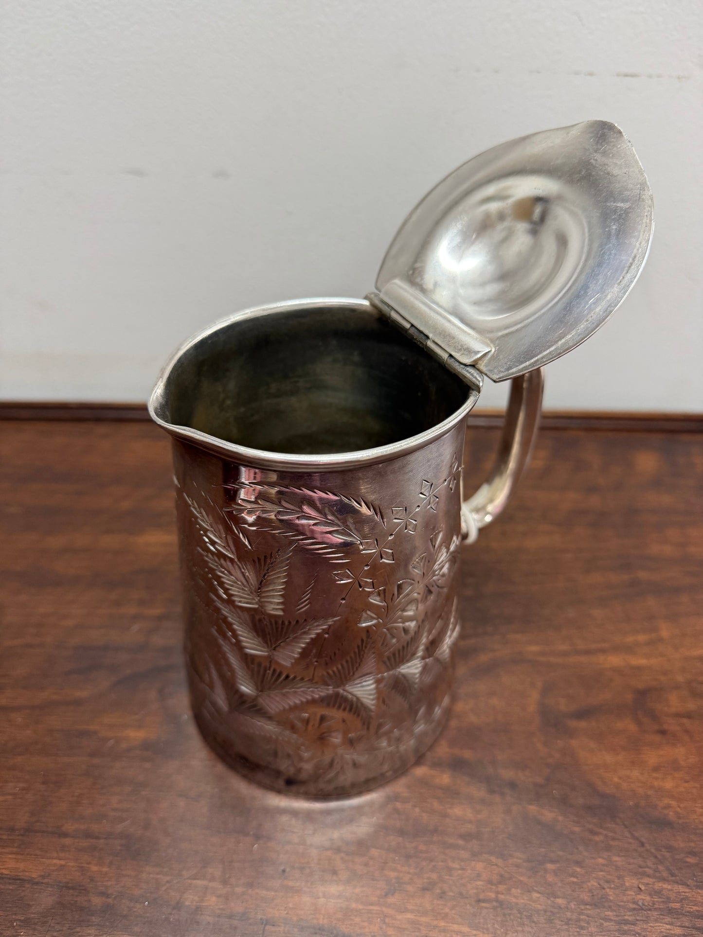Antique Lidded Silver Plated Jug