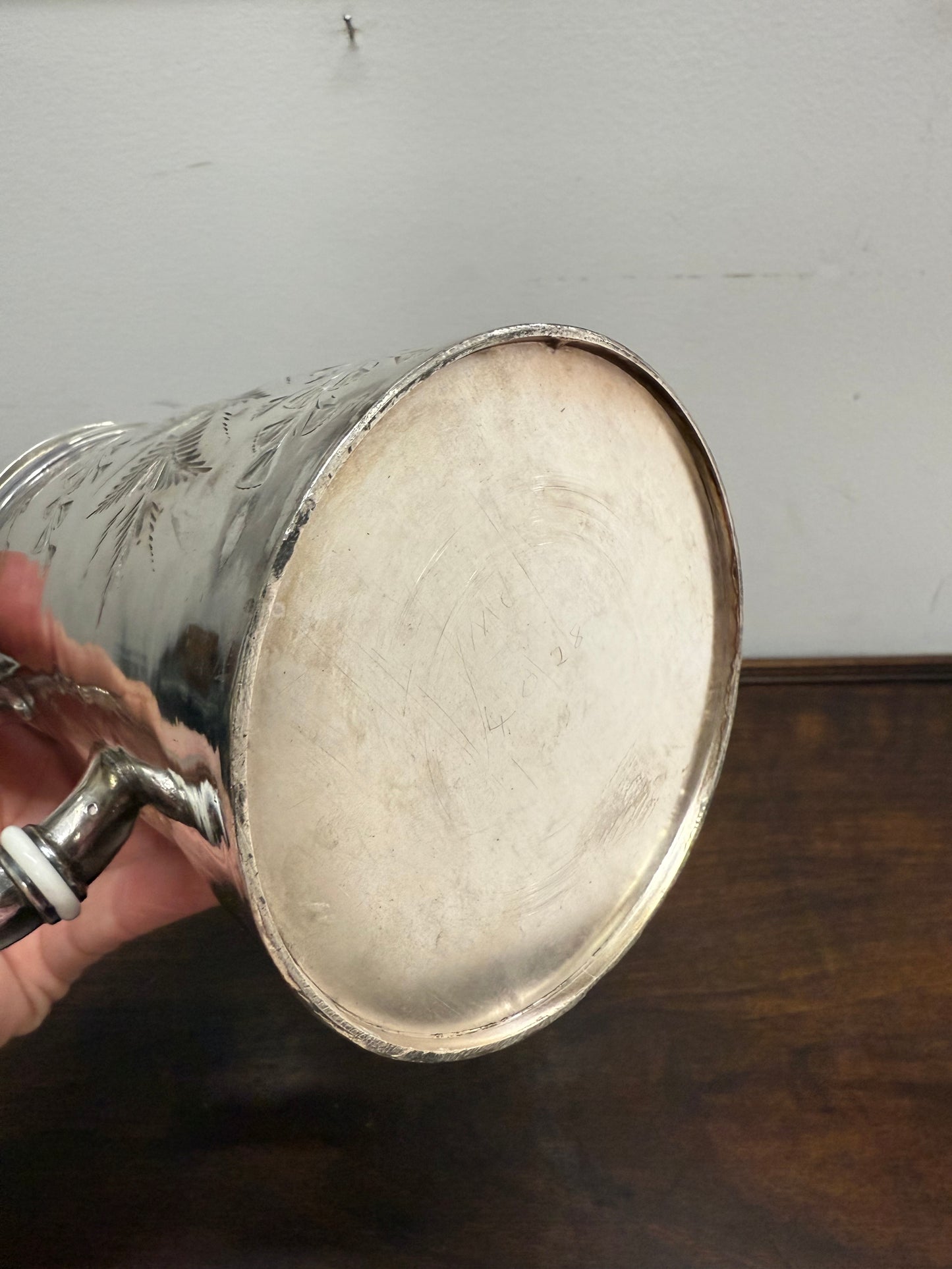 Antique Lidded Silver Plated Jug