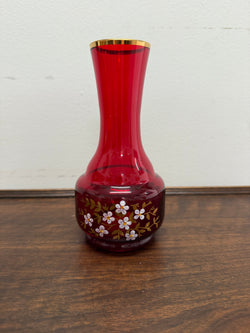 Vintage Ruby & Gilt Glass Vase | Antique & Vintage | Moonee Ponds Antiques | Australia Wide Delivery