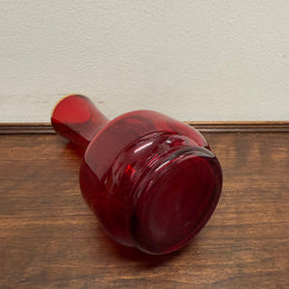 Vintage Ruby & Gilt Glass Vase