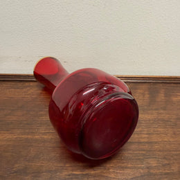 Vintage Ruby & Gilt Glass Vase