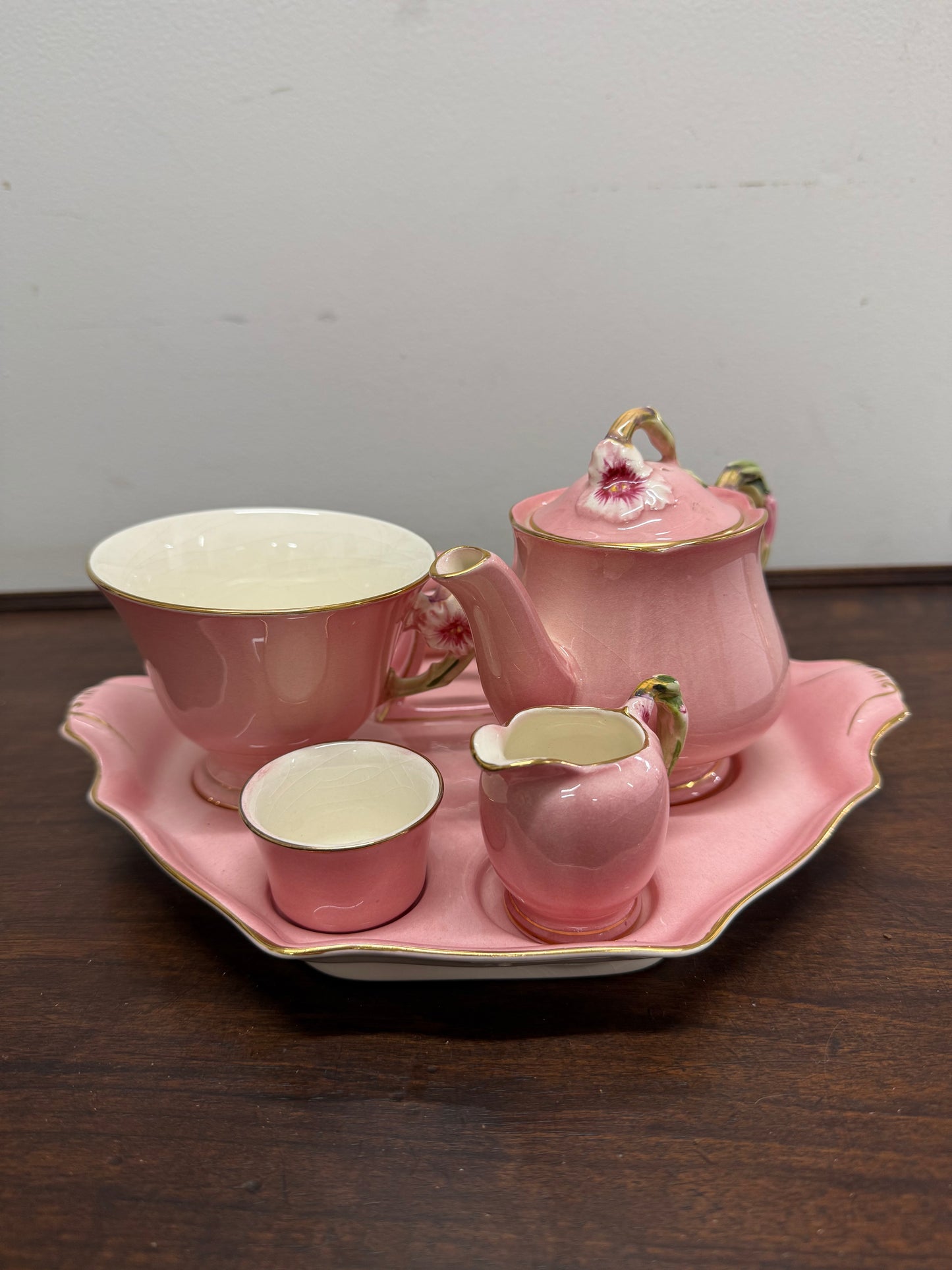 Royal Winton Pink Petunia Breakfast Set