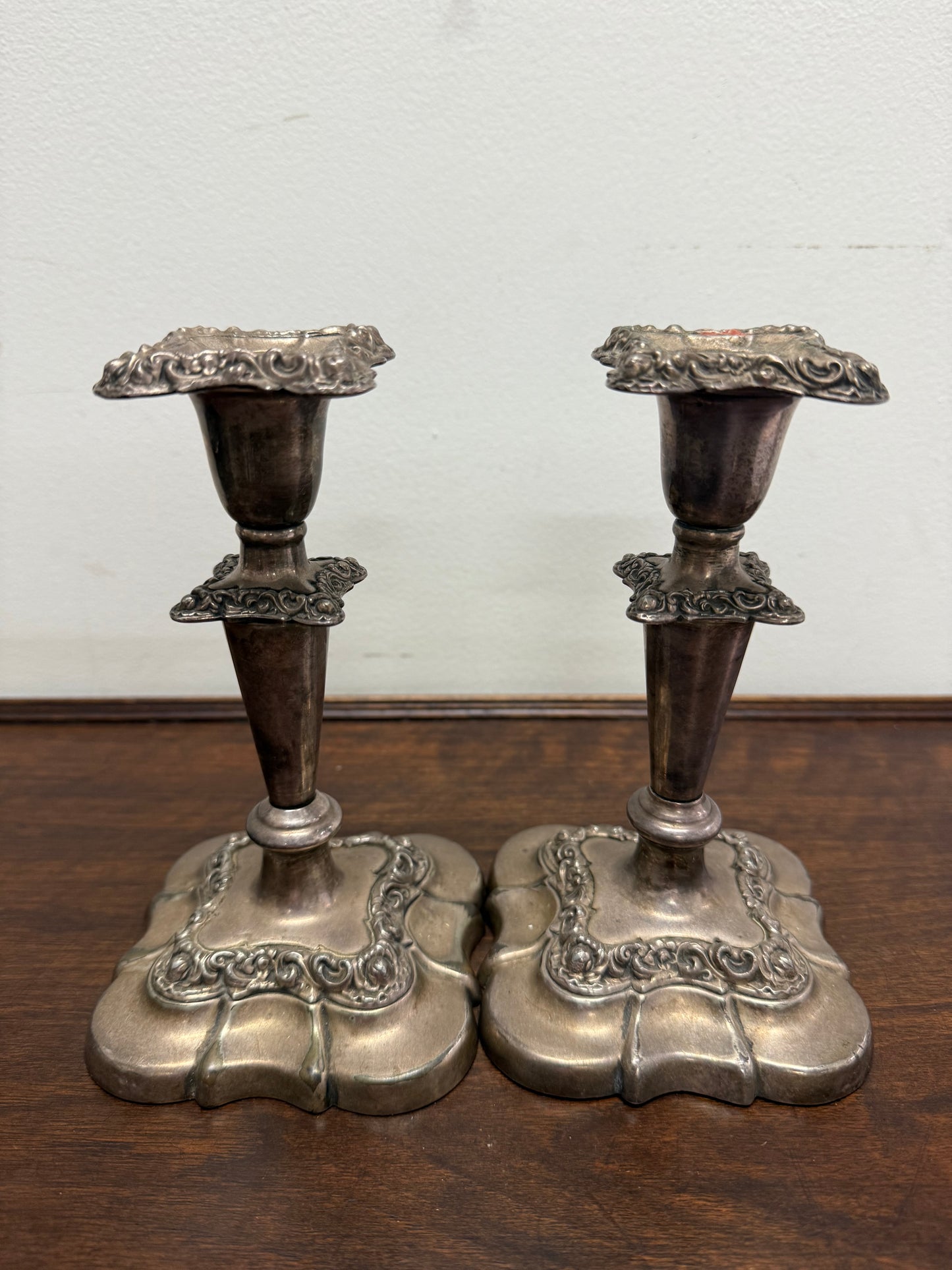 Pair Of Vintage Candle Holders