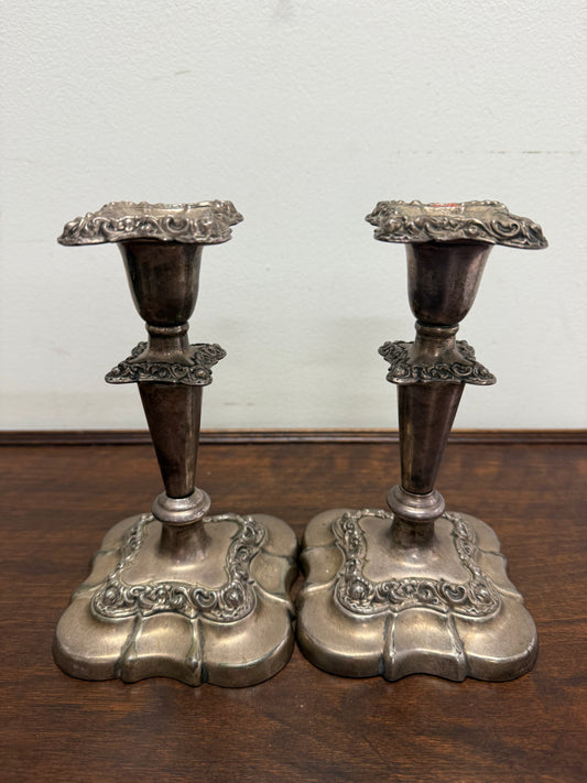 Pair Of Vintage Candle Holders