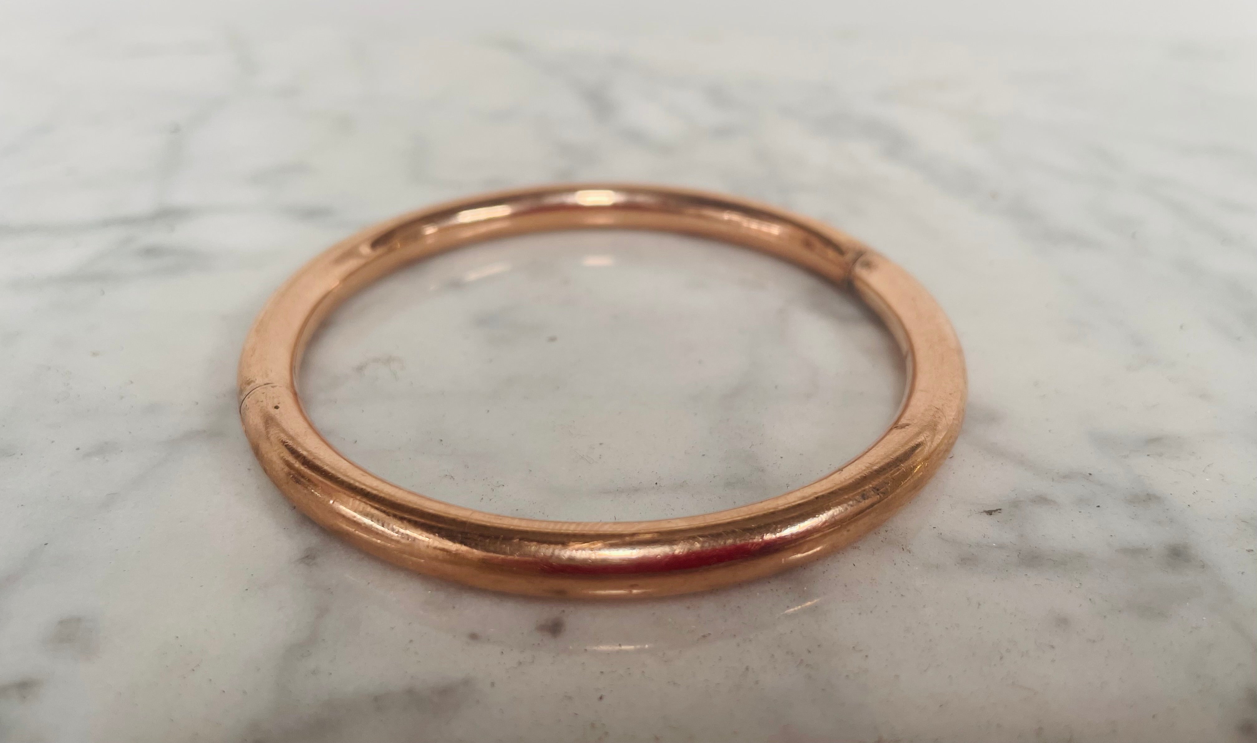 Pretty Vintage Rose Gold Silver Lined Bracelet | Antique & Vintage | Moonee Ponds Antiques | Australia Wide