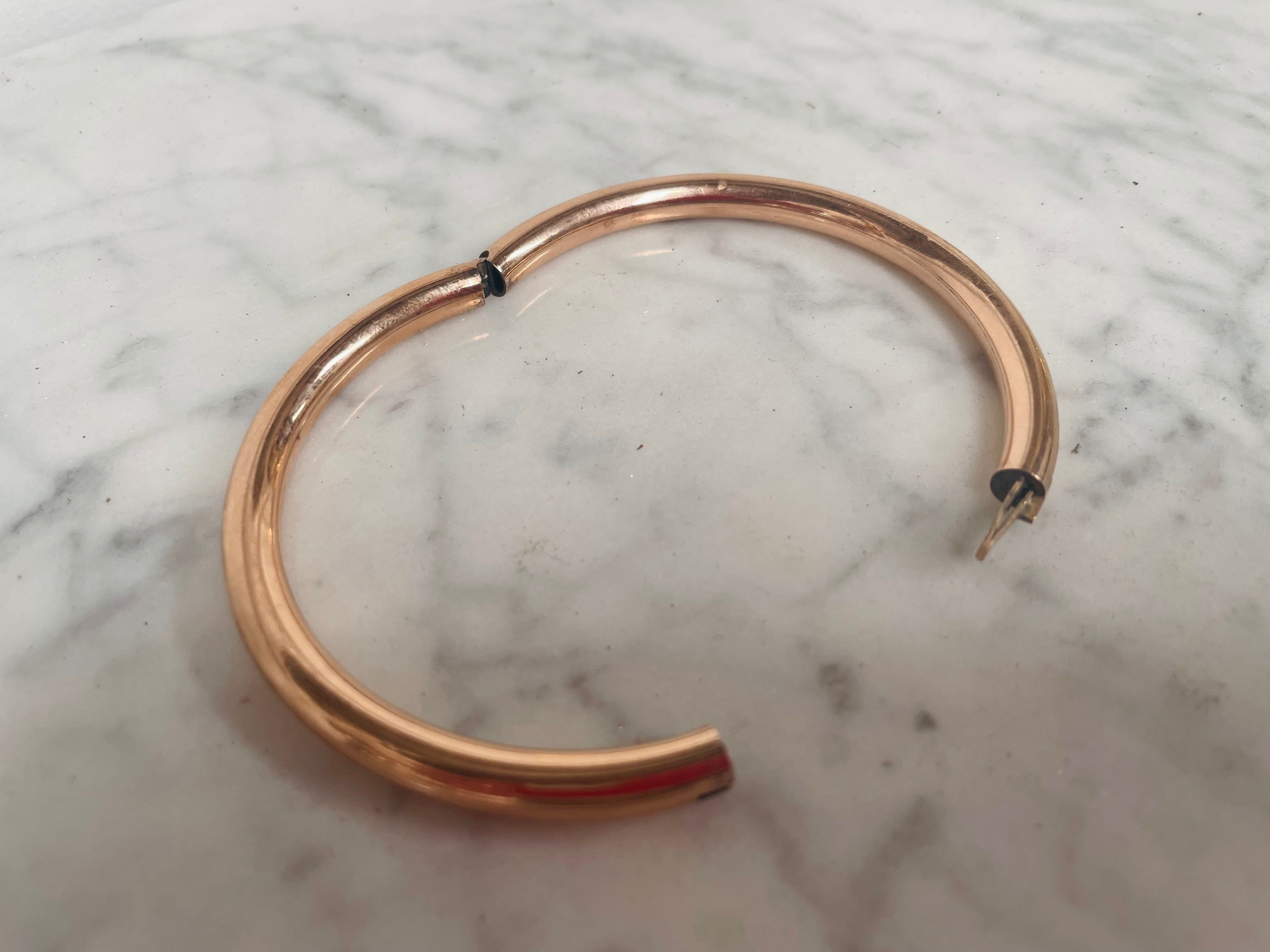 Pretty Vintage Rose Gold Silver Lined Bracelet | Antique & Vintage | Moonee Ponds Antiques | Australia Wide