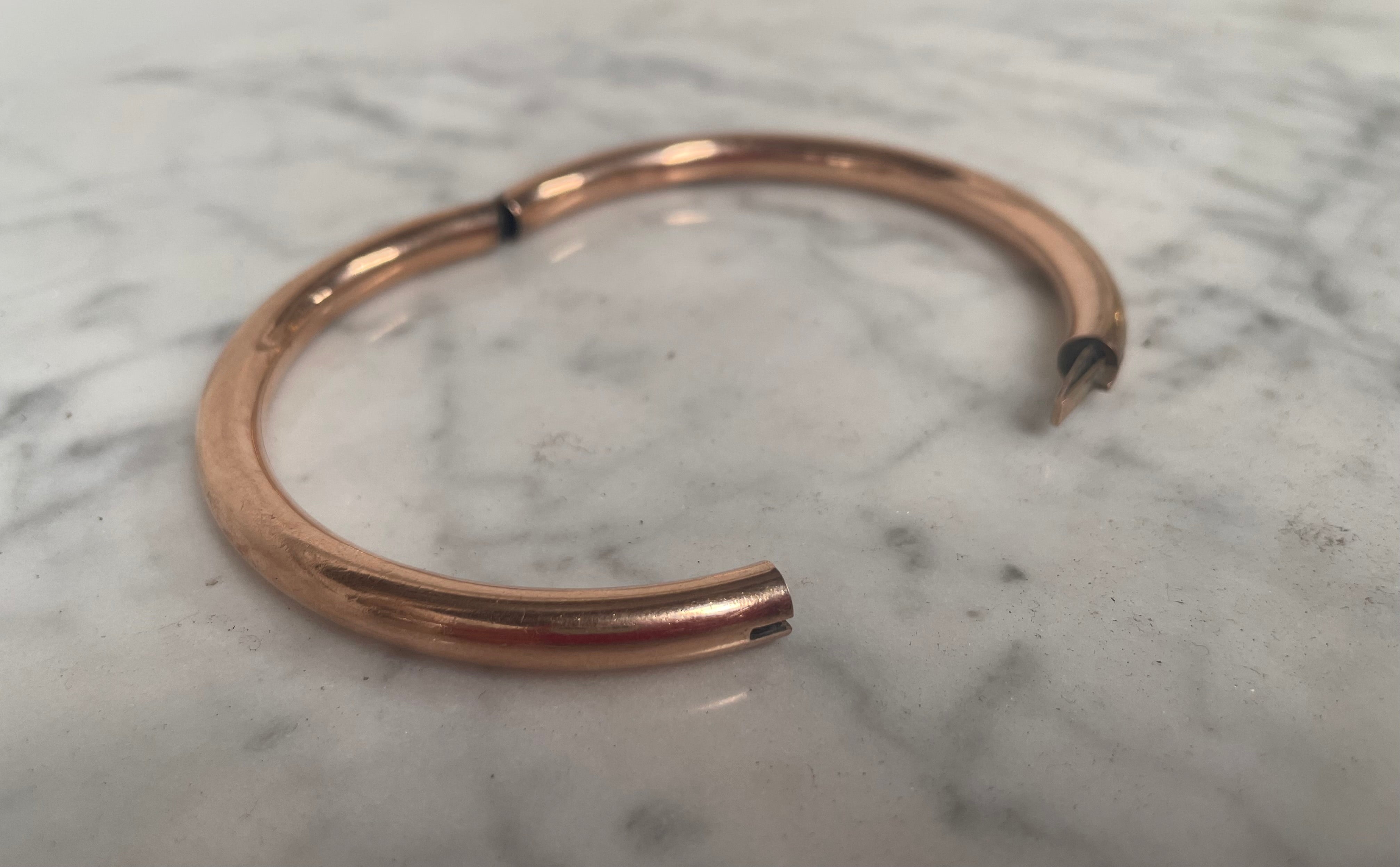 Pretty Vintage Rose Gold Silver Lined Bracelet | Antique & Vintage | Moonee Ponds Antiques | Australia Wide