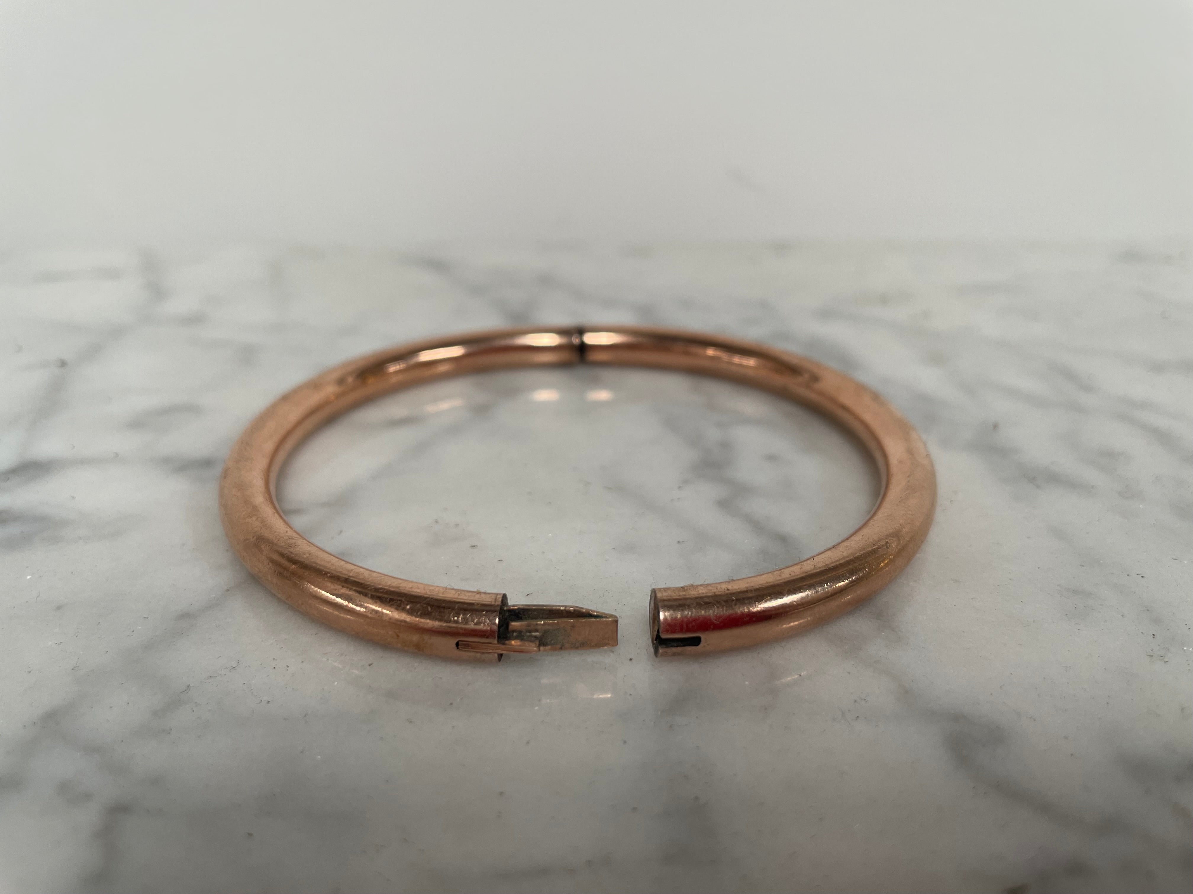 Pretty Vintage Rose Gold Silver Lined Bracelet | Antique & Vintage | Moonee Ponds Antiques | Australia Wide