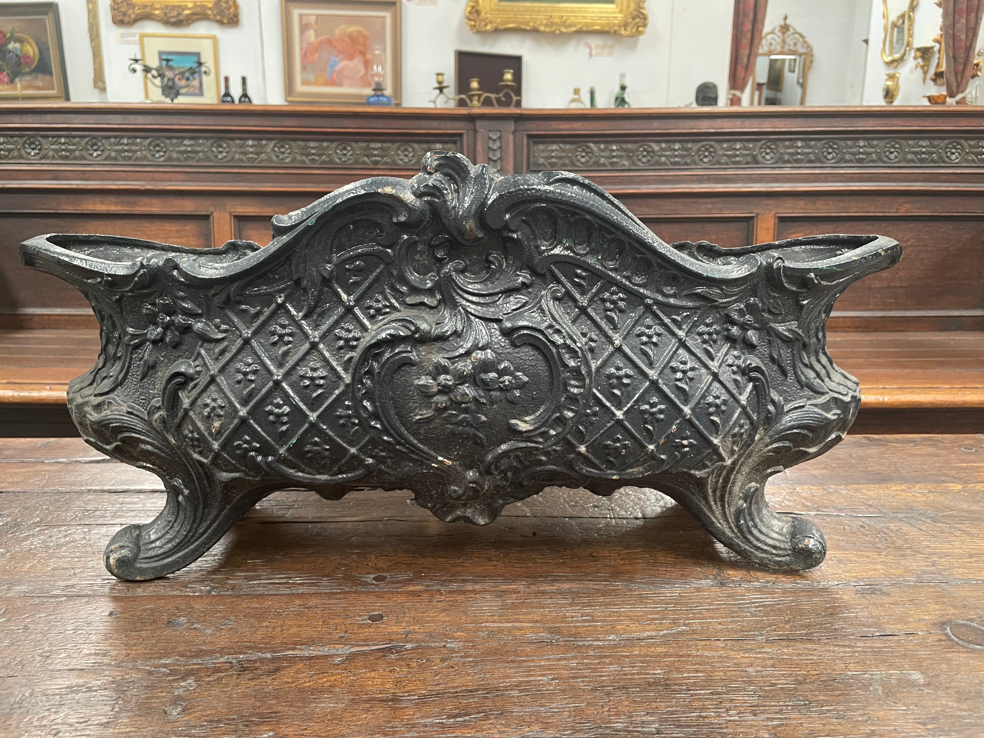 19th Century French Cast Iron Decorative Planter Pot