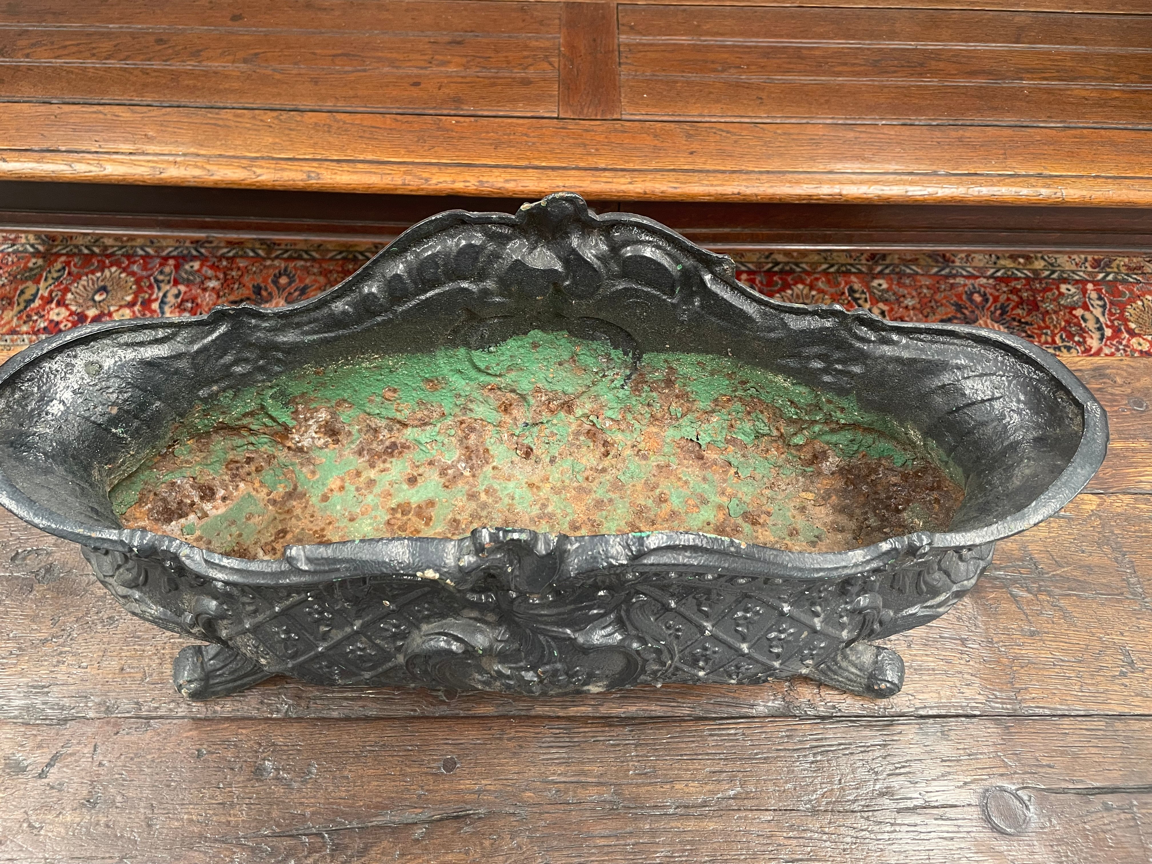 19th Century French Cast Iron Decorative Planter Pot
