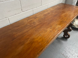 Vintage Walnut Long Spanish Style Console Table | Antique & Vintage | Moonee Ponds Antiques | Australia Wide Delivery