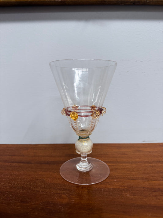 Antique Venetian Murano Salviati Wine Glass