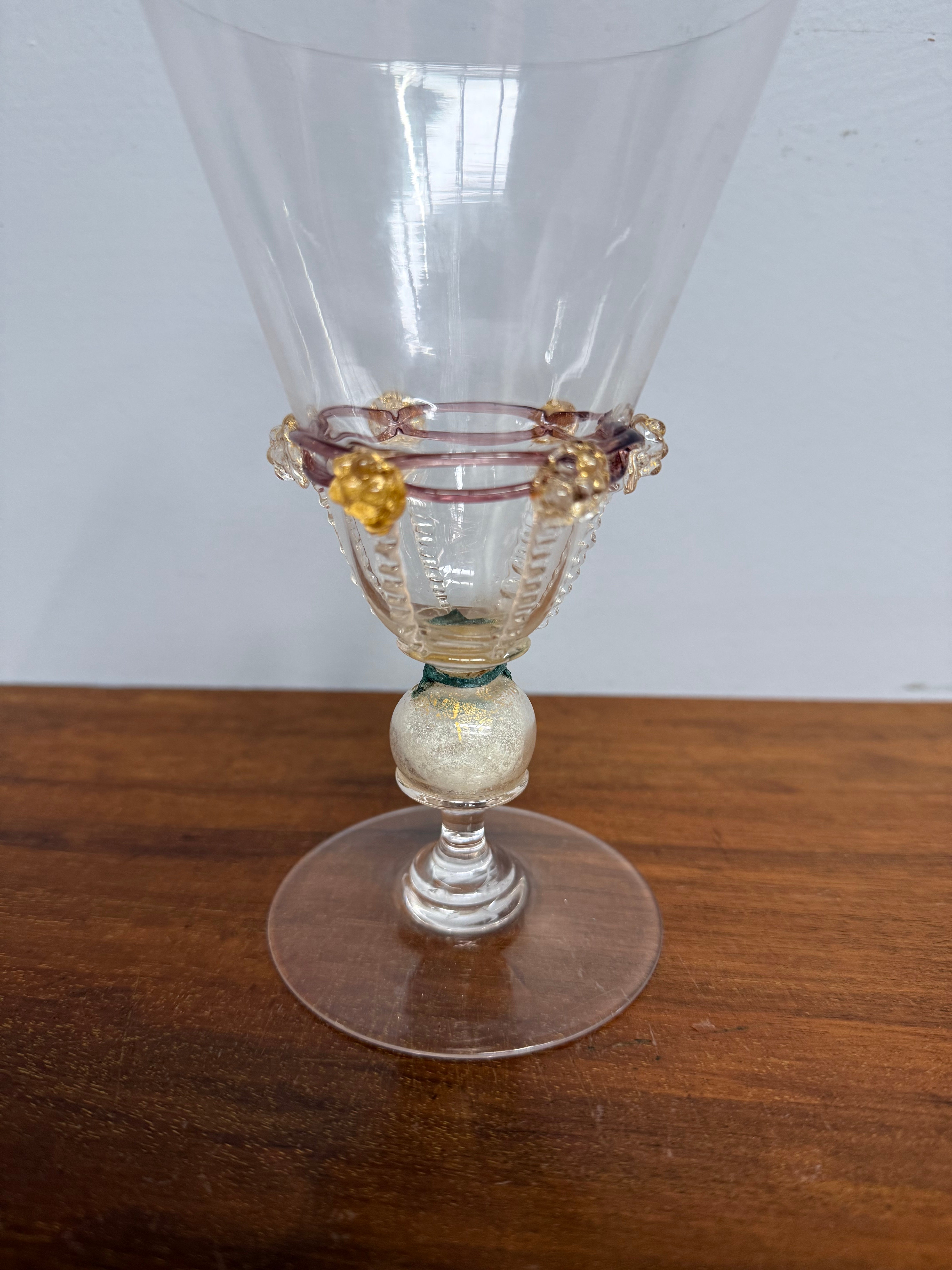 Antique Venetian Murano Salviati Wine Glass | Antique & Vintage | Moonee Ponds Antiques | Australia Wide