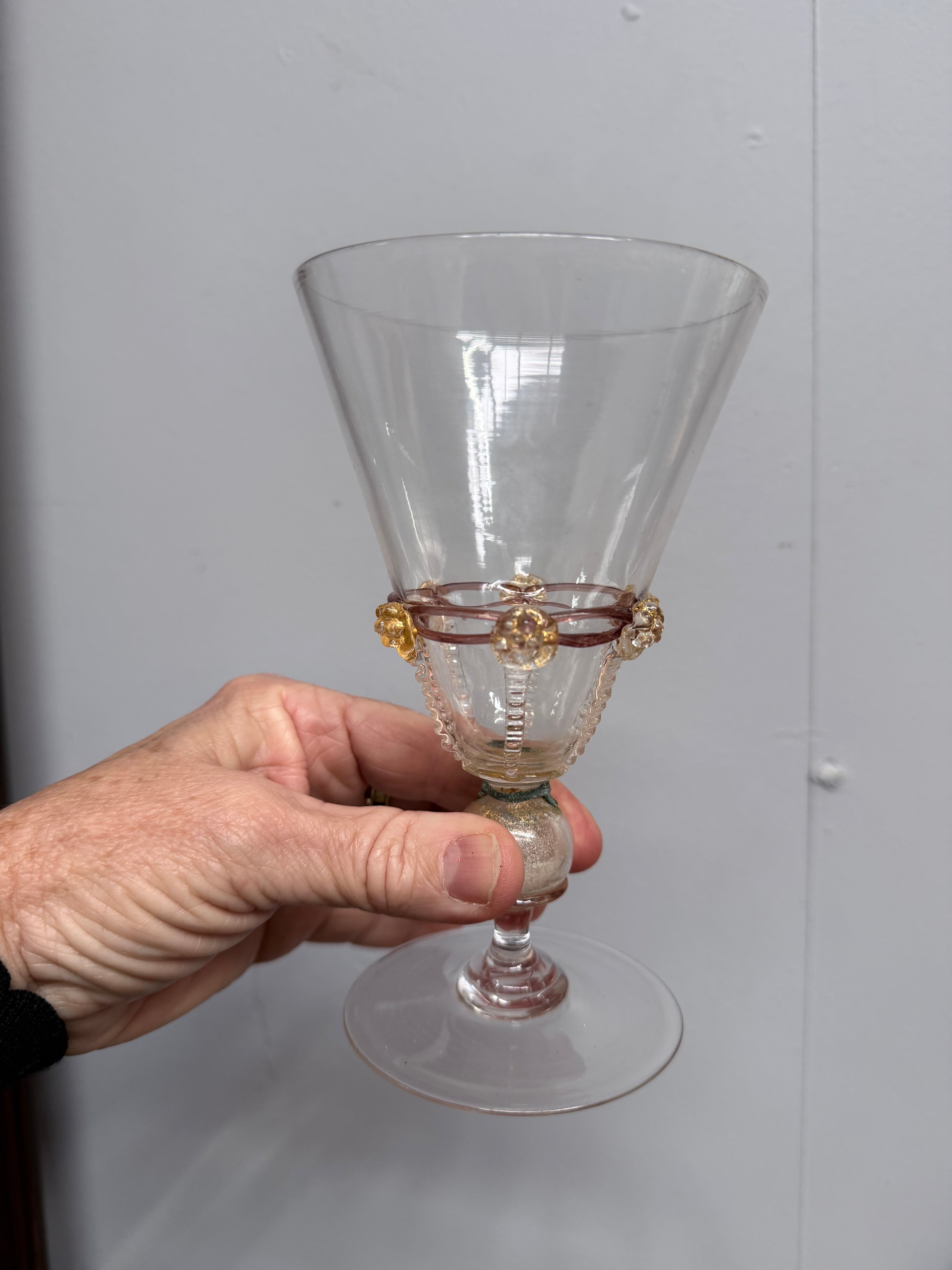 Antique Venetian Murano Salviati Wine Glass | Antique & Vintage | Moonee Ponds Antiques | Australia Wide