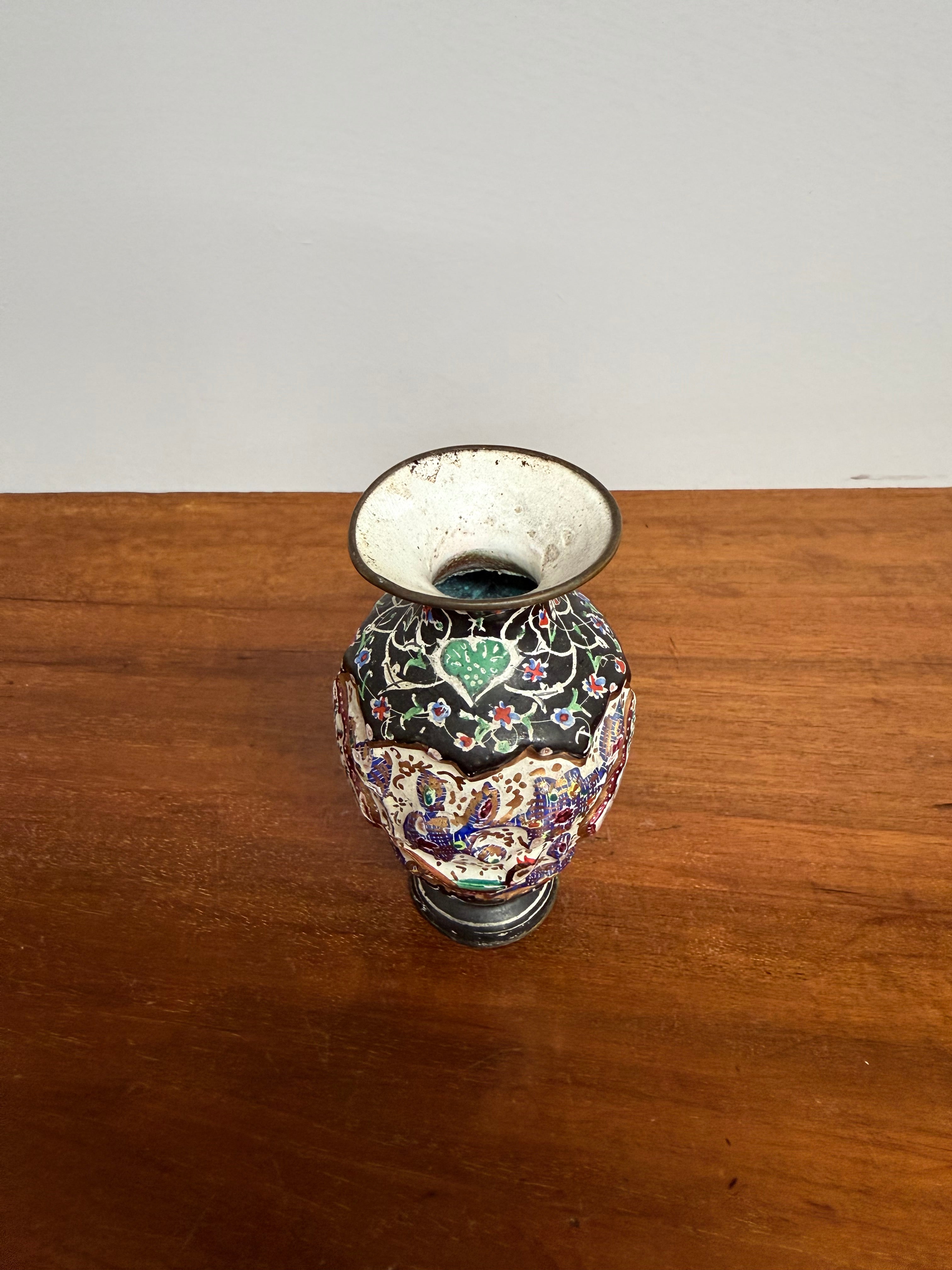 Antique Iznik Minakari Enameled Copper Vase | Antique & Vintage | Moonee Ponds Antiques | Australia Wide Delivery